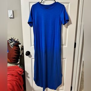 Blue T-Shirt Maxi Dress